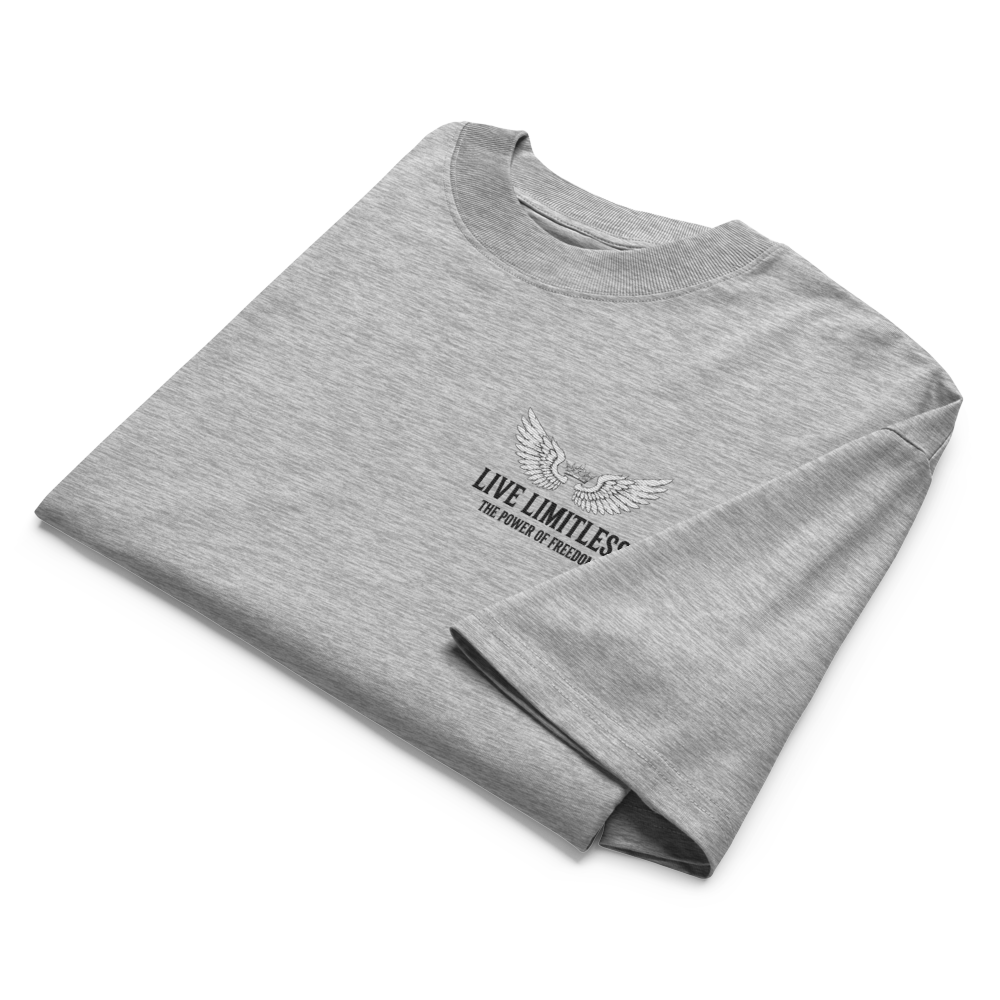Unisex  oversized high neck t-shirt Grey
